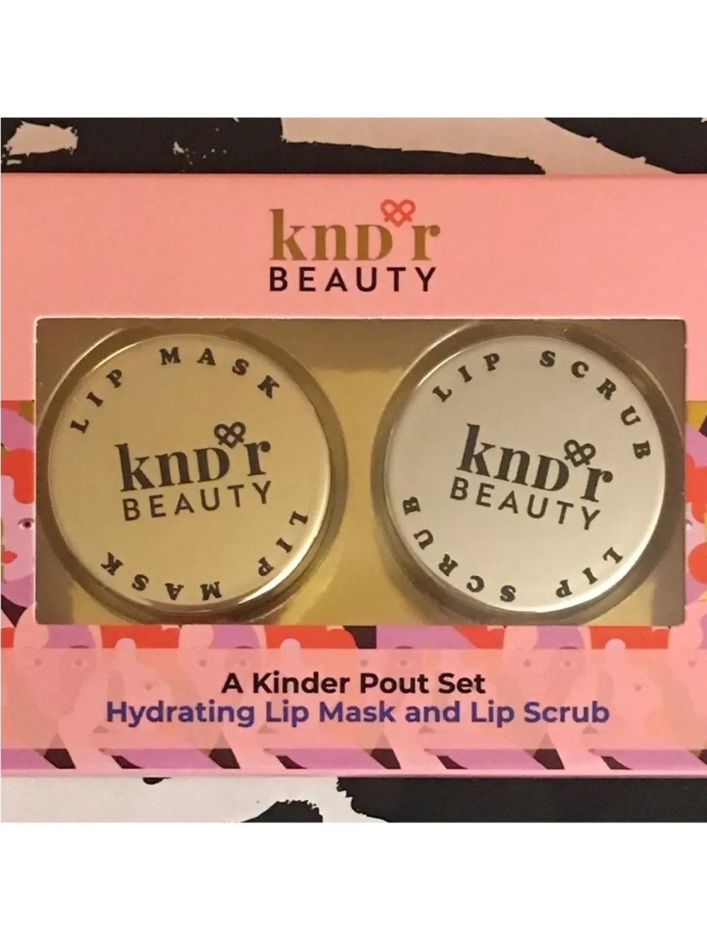 kndr Beauty Lip Mask and Scrub Set - A Kinder Pout Set, 2 x 0.14 oz / 4 g
